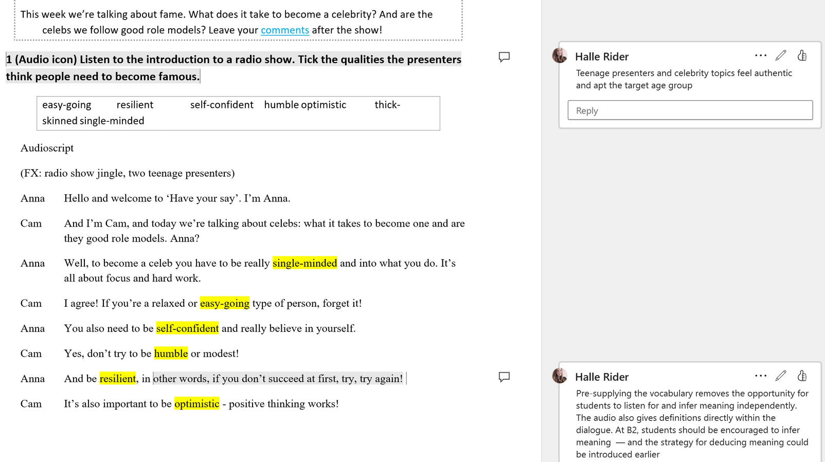 Development Editing - Manuscript Review: Comments Development Editing - Manuscript Review: Comments